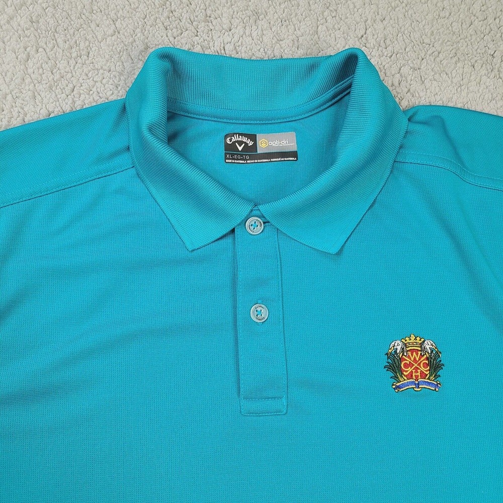 Callaway Golf Polo Shirt Men's XL Blue Teal Opti-Dri Weston Hills Country Club - Picture 2 of 12